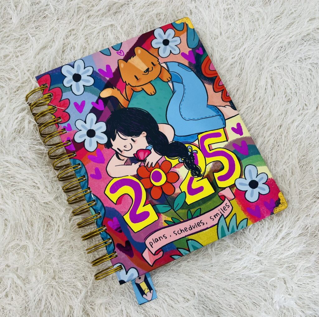 Lost in the World of Alicia Souza: A Planner Lover's Journey - Planner 2025 Front - TheMemoryBites
