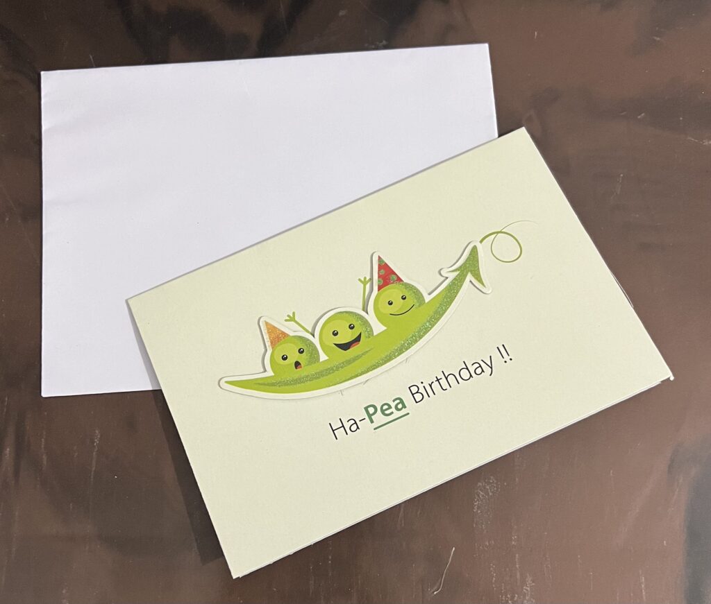 Card-tastic Finds at Itsybitsy - Ha-Pea Birthday - TheMemoryBites