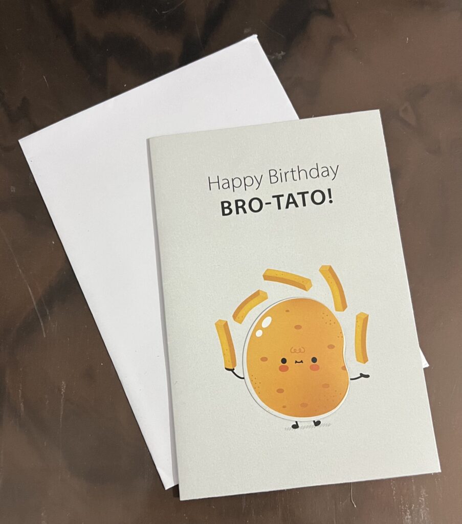 Card-tastic Finds at Itsybitsy - Happy Birthday PRO-TATO - TheMemoryBites