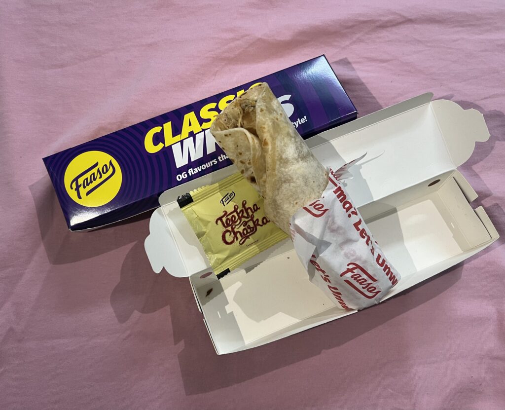 Satisfying Midnight Cravings with Faasos Wraps - Chicken tikka Wraps - TheMemoryBites