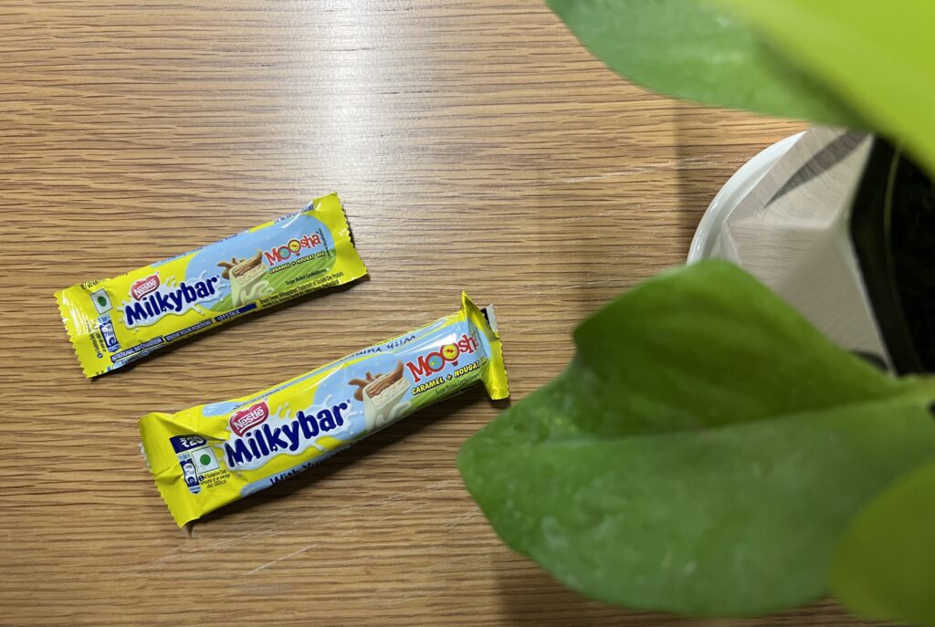 Milkybar Moosha: Creamy Milk Outside, Gooey Caramel Inside - Milkybar Moosha - TheMemoryBites