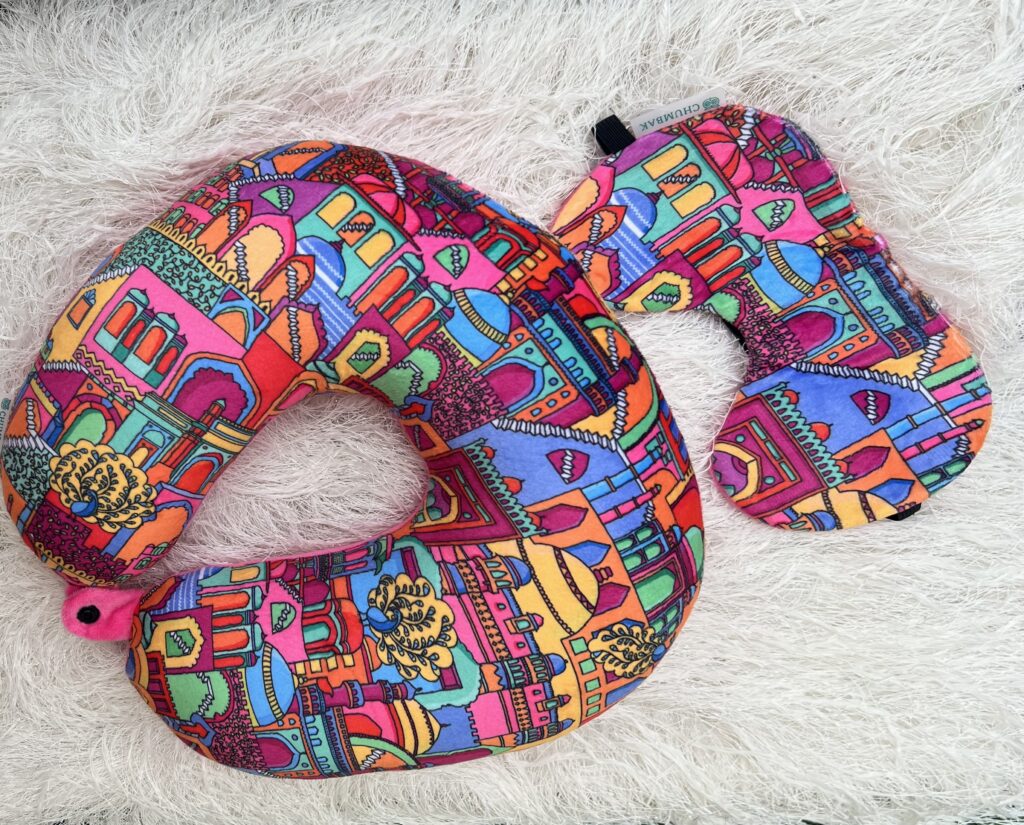 Travel in Style: How CHUMBAK Made My Journey More Joyful - Eye Mask with neck pillow- TheMemoryBites