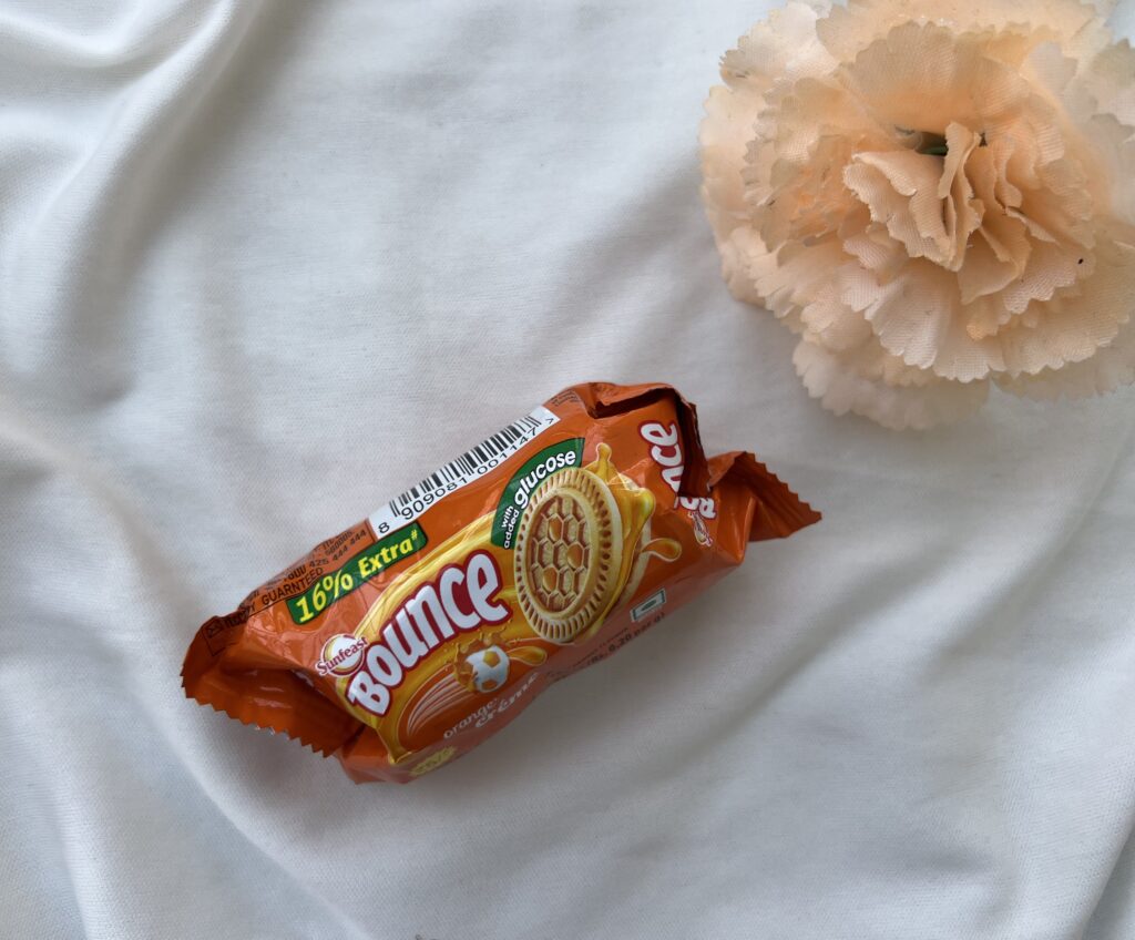 Creme-Filled Nostalgia: Sunfeast Bounce and the Flavours of Youth - Orange Bounce Biscuits - TheMemoryBites