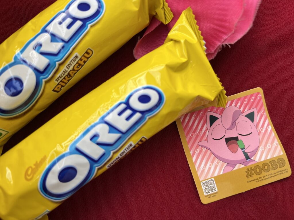 Electric Flavor Alert: Inside the Limited Pikachu Oreo Edition - Oreo Pikachu Biscuit Card - TheMemoryBites