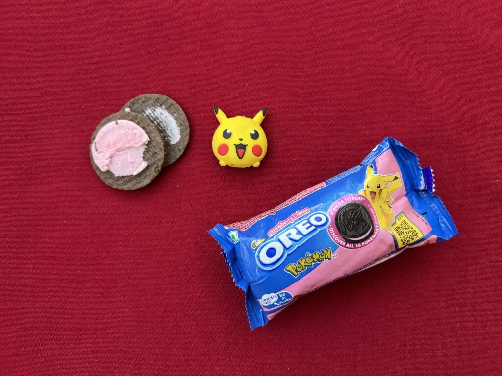 When Pikachu Slipped Away, but Oreo Brought a Smile - Strawberry Oreo Pokemon - TheMemoryBites